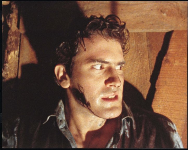 Bruce Campbell no papel de Ash